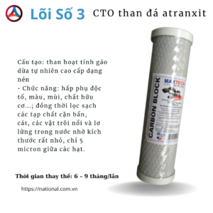 Lõi lọc số 3 - CTO than đá atranxit